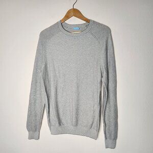 J. McLaughlin Mens Small Gray 100% Cotton Crew Sweater Pullover